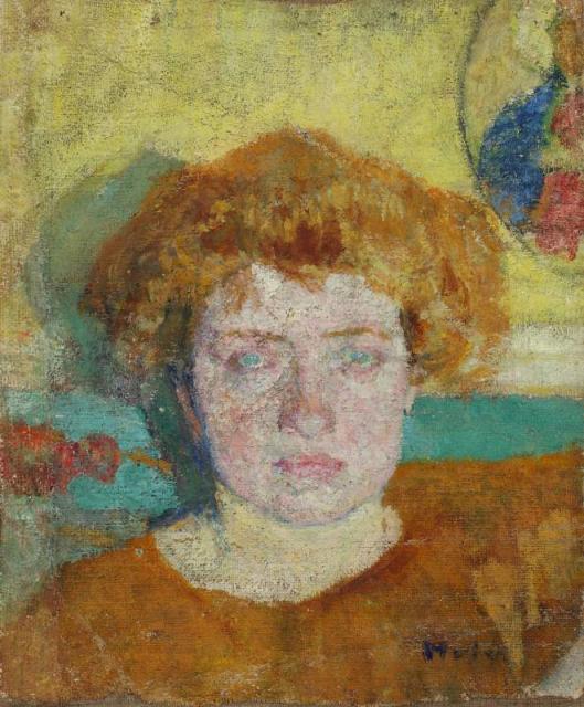 „Portret Aurelii (Lili) Reymontowej, żony pisarza”, ok. 1907 (1923?) <br>olej na płótnie<br>45 x 37 cm