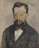 „Portret pisarza francuskiego Georges Polti”, ok. 1929/1921<br>olej na płótnie<br>65,7 x 54,2 cm