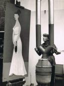 Z autoportretem w studiu na St. John's Wood, Londyn ok. 1953