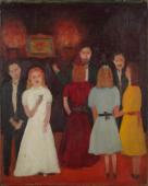 Bez tytułu, ok. 1948<br>olej na płycie<br>59,2 x 47 cm<br>(Wł. MUT)