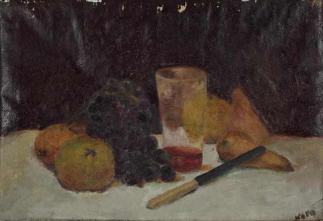 Martwa natura, 1949<br>olej na płótnie<br>33 x 48 cm<br>(Wł. MUT)