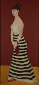 „Autoportret”, ok. 1953<br>olej na płycie<br>183 x 86 cm<br>(Wł. MUT)