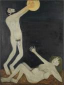 [„Kobieta i mężczyzna”], ok. 1960<br>olej na płycie<br>122 x 91,5 cm<br>(Wł. MUT)