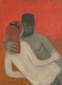 ["Kochankowie"], [b.r.]<br>olej na płótnie<br>68 x 44 cm<br>(wł. MUT)