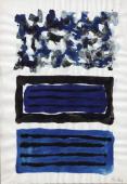 "Kompozycja podzielona IV", 1960-1961<br>gwasz, tusz, papier<br>41 x 28,5 cm<br>(Wł. prywatna)
