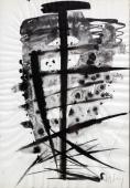 Cykl "Struktury", 1962<br>tusz, karton<br>41 x 28,5 cm<br>(Wł. prywatna)