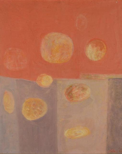 Bez tytułu, 1962<br>olej na płótnie<br>100 x 81 cm<br>(Wł. MUT)