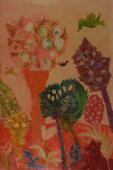 "Green Dragon in Paradise", 1972<br>olej na płótnie<br>183 x 124 cm<br>(Wł. MUT)