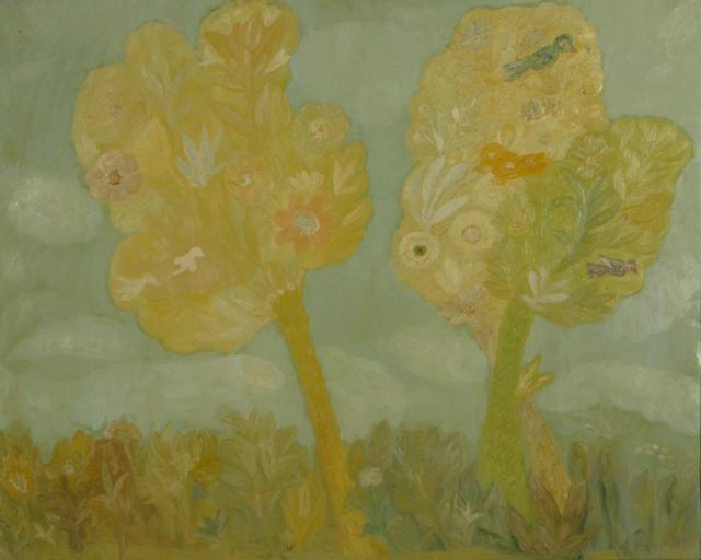 "Paceful World", b.r.<br>olej na płótnie<br>126 x 102 cm<br>(Wł. MUT)