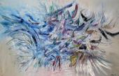 "Overture after Stravinski", 1959<br>olej na płótnie<br>122 x 185 cm<br>(Wł. MUT)