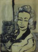 Autoportret, b.r.<br>tusz na papierze<br>73 x 53 cm<br>(Wł. MUT)