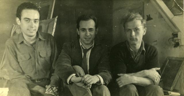 Z Ryszardem Demelem (pierwszy z prawej) i Leonem Piesowockim, Kingwood 1948