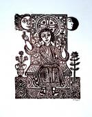 "Chrystus Pantokrator"<br>drzeworyt