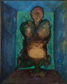 "Monstrancja", 1970<br>olej, płótno<br>100 x 80 cm<br>(Wł. prywatna) 