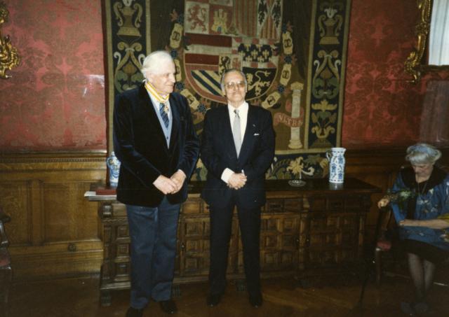 Po dekoracji orderem Izabeli Katolickiej, Toledo 1986
