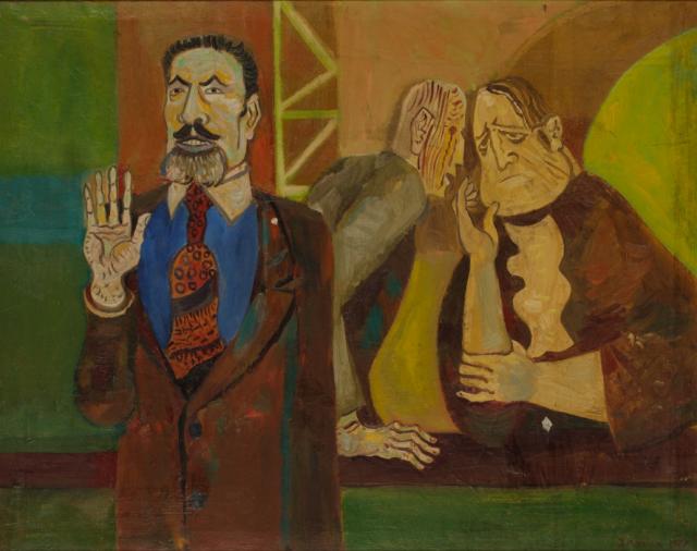 Bez tytułu, 1977<br>olej na płótnie