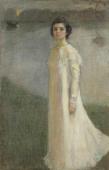 „Autoportret w świetle księżyca”, ok. 1899/1990<br>olej na płótnie<br>72 x 46 cm