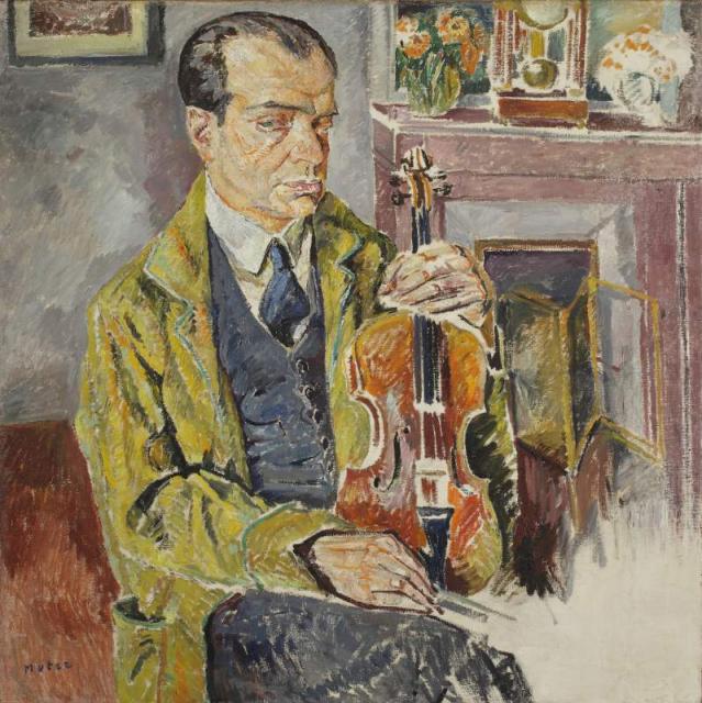 „Portret skrzypka Bronisława Hubermana”, 1924-1927<br>olej na płótnie<br>99,5 x 98,7 cm