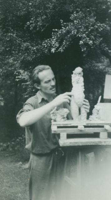 W londyńskiej pracowni, 1950