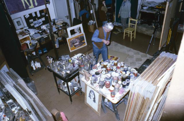 W pracowni przy Greville Place, 1980