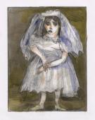 „Communicante”, 1996<br>sucha igła, akwaforta, akwarela<br>21,5 x 16 cm<br>(Wł. MUT)