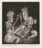 „The Card Game”, 1997<br>akwatinta<br>27,5 x 24 cm<br>(Wł. MUT)