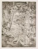 [„Na basenie”], [b.r.]<br>akwaforta<br>38,5 x 29 cm<br>(Wł. MUT)