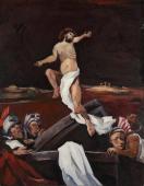 „Resurrection”, 1955-1985<br>olej na płycie pilśniowej<br>139,5 x 108,5 cm<br>(Wł. MUT)