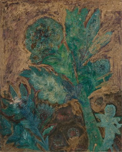 Grun stone, 1971 olej na płótnie 50 × 40 cm sygn. l.d.: Nalecz 71