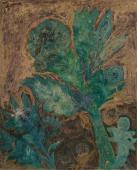 Grun stone, 1971 olej na płótnie 50 × 40 cm sygn. l.d.: Nalecz 71