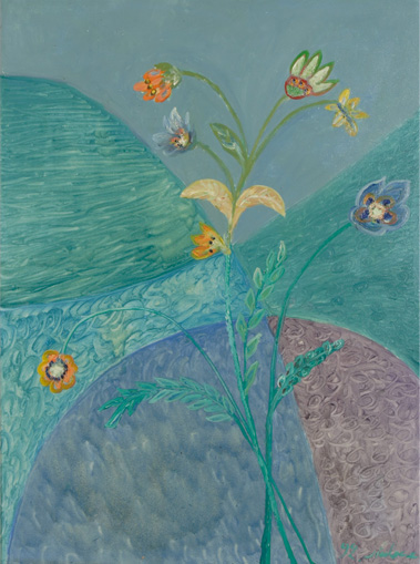 1992 olej na płótnie 101 × 76 cm sygn. p.d.: 92 Nalecz.