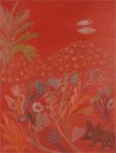 Japanese landscape, 1965 olej na płótnie 122 × 91 cm sygn. u d.: Nalecz 65.