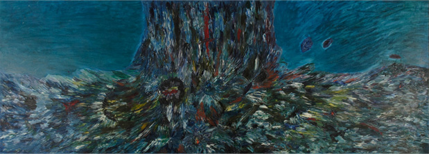 1960 olej na płótnie, 90 × 233 cm sygn. p.d.: Nalecz 60